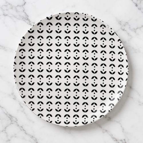 Modern Printed Bamboo Fiber Coaster Set of 4