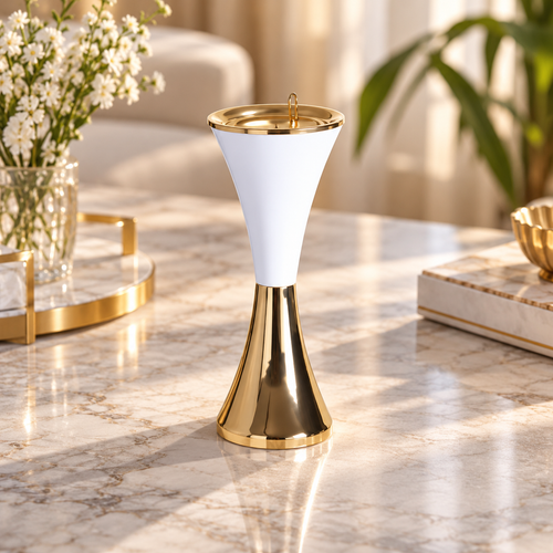 Pristine White & Gold Incense Burner