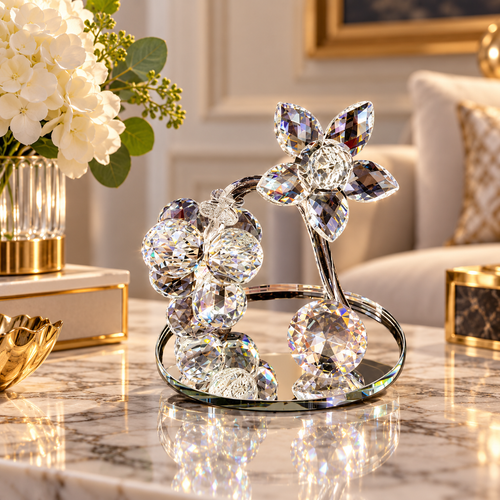 Modern Floral & Grape Tabletop Showpiece