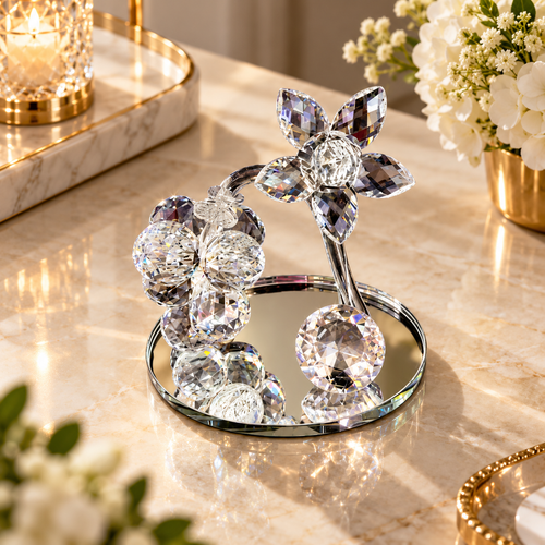 Modern Floral & Grape Tabletop Showpiece