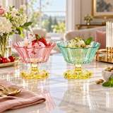 Elegant Retro Flower Ice Cream Bowls Set of 2 (200 ML)