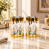 Modern Gold Dripping Glass 6 Piece Set