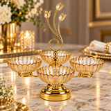 Modern Glass Appetizer and Snack Serving Stand 5 Piece