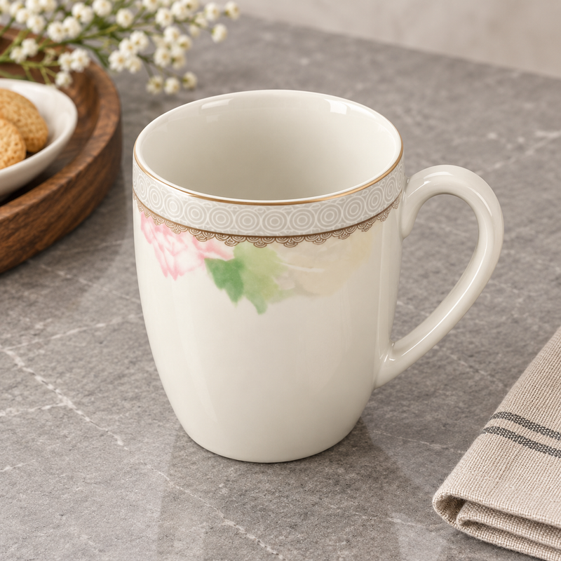Elegant Ceramic Tea & Coffee Cup Set of 6