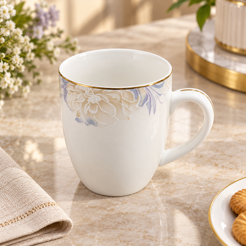 Champagne Floral Tea and Coffee Mug 6 Piece