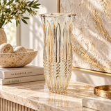 Modern Gold Arch Cut Glass Vase