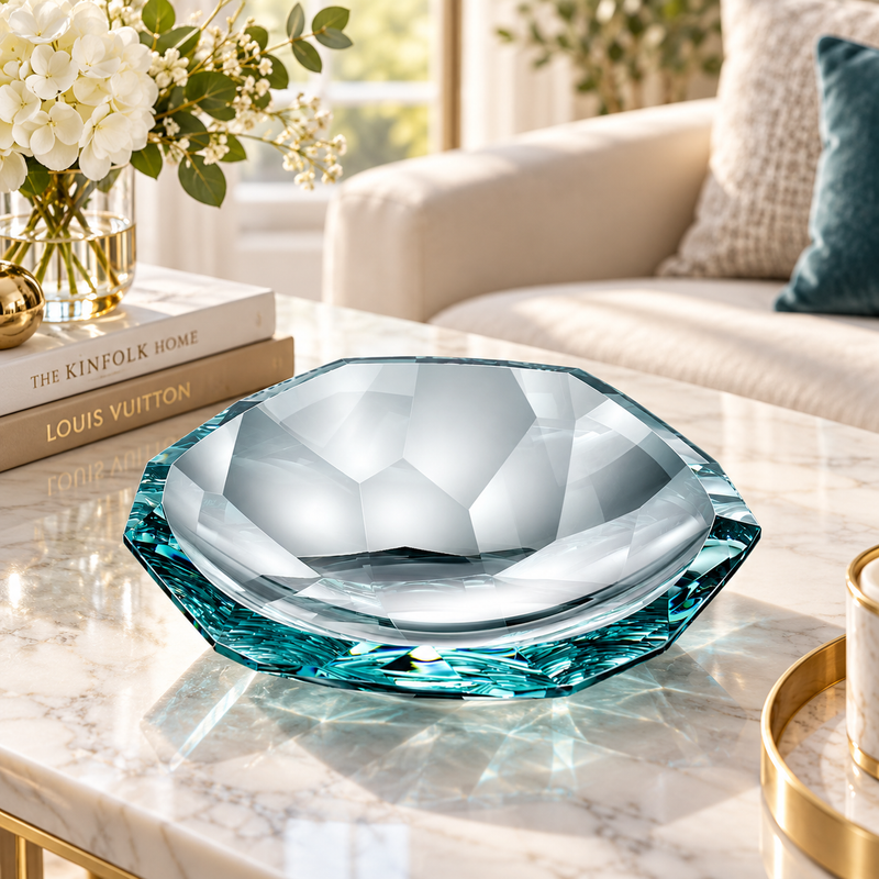 Modernist Aquamarine Tabletop Centerpiece