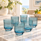 Ocean Blue Beverage & Juice Glasses Set of 6 (240 ML)