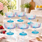 Elegant Iridescent Gradient Coupe Glass 6 Piece (220 ML)
