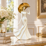Modernist Lady with Sun Hat Sculpture