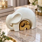Modernist Regal Elephant Family Statue