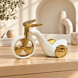 Elegant Tricycle Sculpture in Ivory & Gold