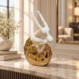 Elegant Diver Figurine in Ivory & Gold