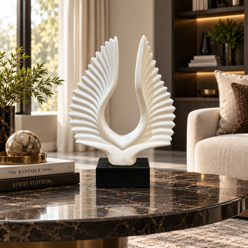 Modernist Radiant Wings Abstract Sculpture