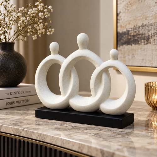 Elegant Modernist Family of Three Sculpture