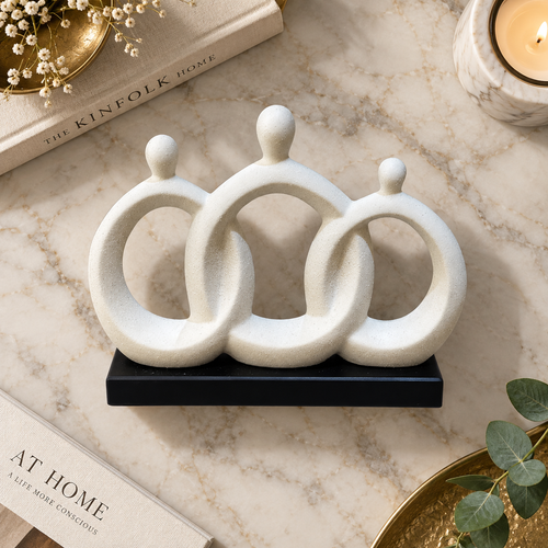 Elegant Modernist Family of Three Sculpture