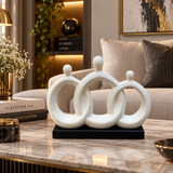 Elegant Modernist Family of Three Sculpture