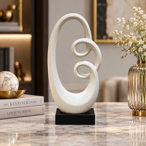 Luxury Abstract Infinity Swirl Sculpture