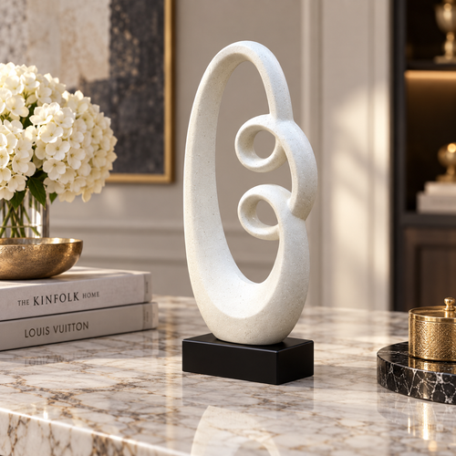 Luxury Abstract Infinity Swirl Sculpture