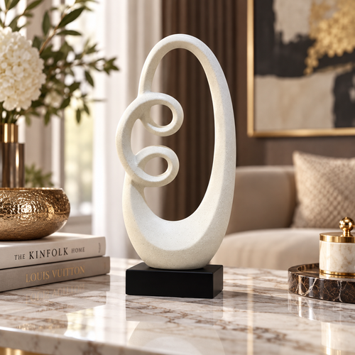 Luxury Abstract Infinity Swirl Sculpture