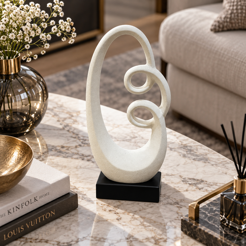 Luxury Abstract Infinity Swirl Sculpture