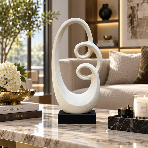 Luxury Abstract Infinity Swirl Sculpture