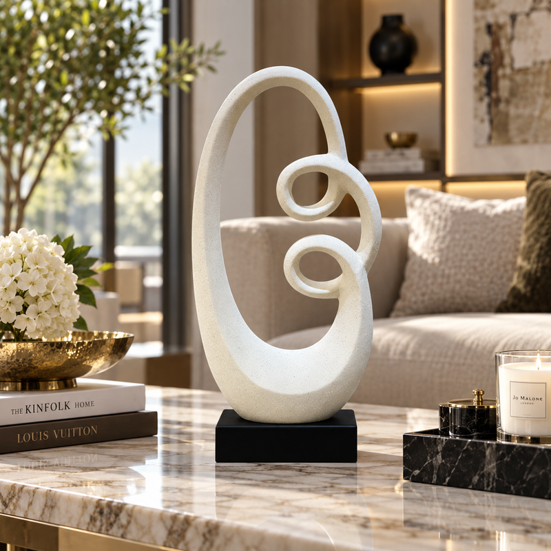 Luxury Abstract Infinity Swirl Sculpture