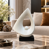 Modernist Sail & Pearl Abstract Sculpture