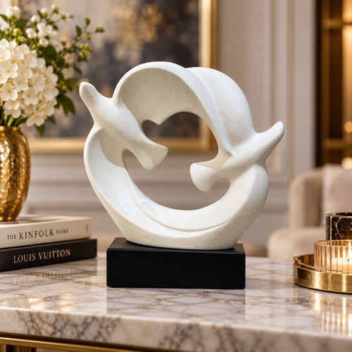 Modernist Soaring Doves Sculpture
