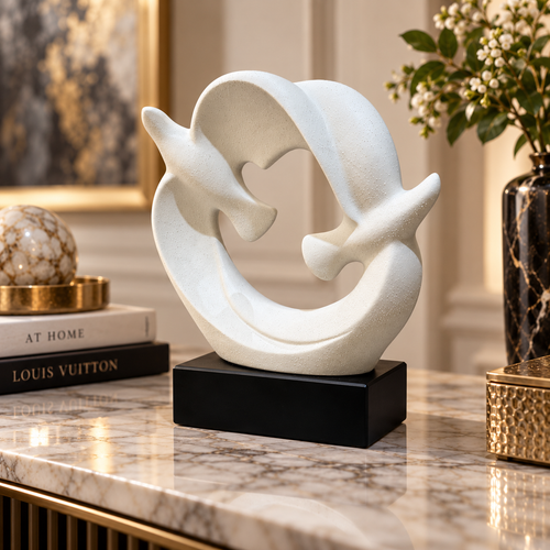 Modernist Soaring Doves Sculpture