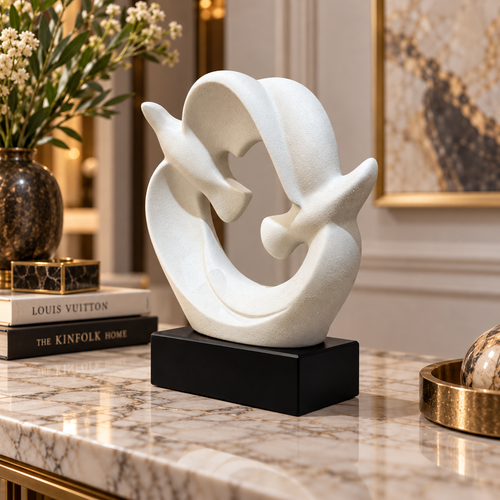 Modernist Soaring Doves Sculpture