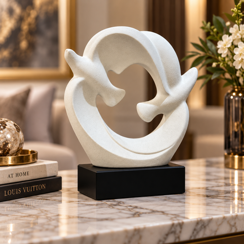Modernist Soaring Doves Sculpture