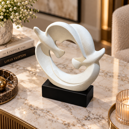 Modernist Soaring Doves Sculpture