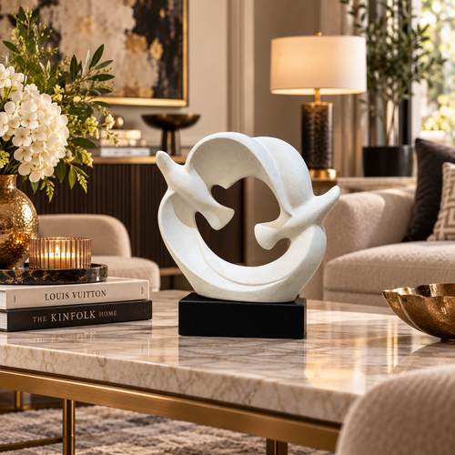 Modernist Soaring Doves Sculpture