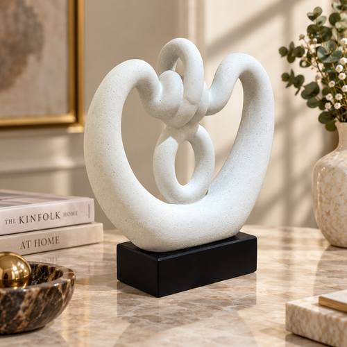 Modernist Interlocking Knot Abstract Sculpture