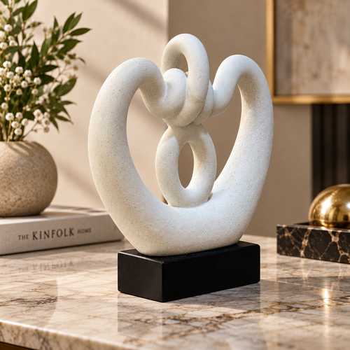 Modernist Interlocking Knot Abstract Sculpture