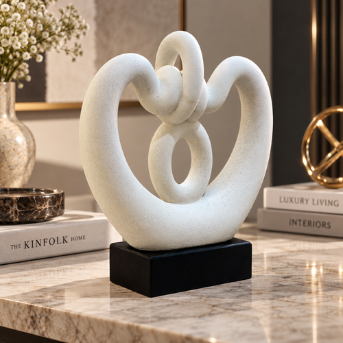 Modernist Interlocking Knot Abstract Sculpture