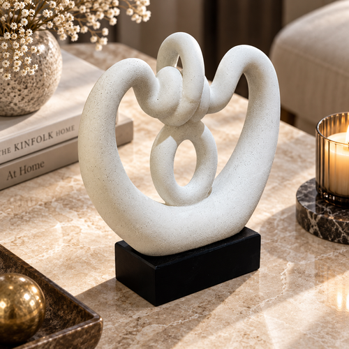 Modernist Interlocking Knot Abstract Sculpture