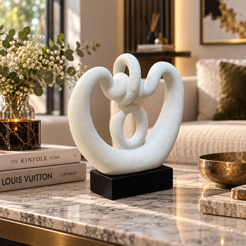 Modernist Interlocking Knot Abstract Sculpture