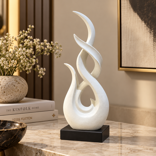 Modernist Soaring Flame Abstract Sculpture