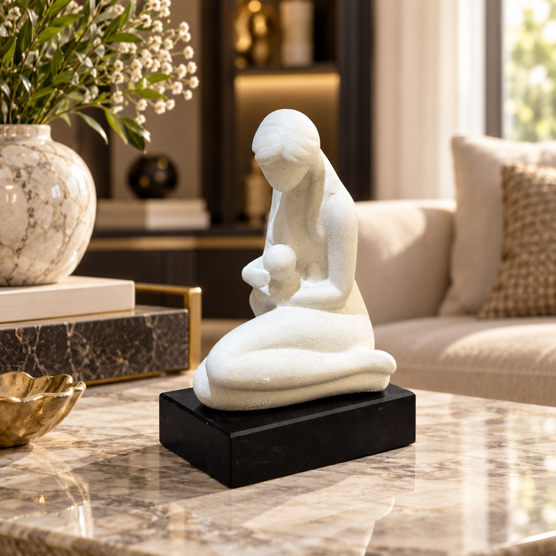 Modernist Mother & Child Ceramic Sculpture