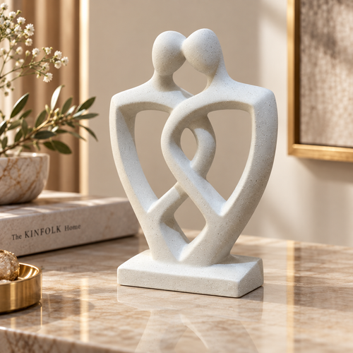 Modernist Intertwined Couple Sculpture