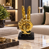 Modernist Peace & Victory Hand Gesture Sculpture