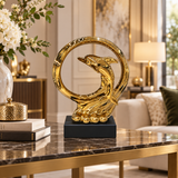 Modernist Leaping Dolphin Sculpture