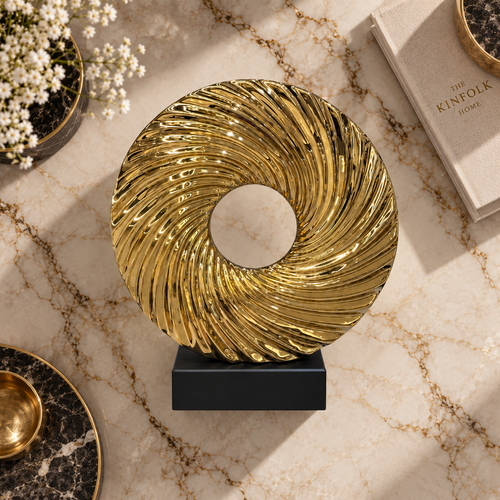 Modernist Spiraling Sunburst Ring Sculpture