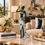 Graceful Tribal Lady Water Bearer Sculpture