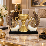 Imperial Twin Swan & Golden Chalice Centerpiece