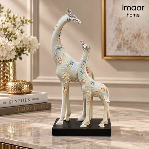 Majestic Mother & Baby Giraffe Sculpture