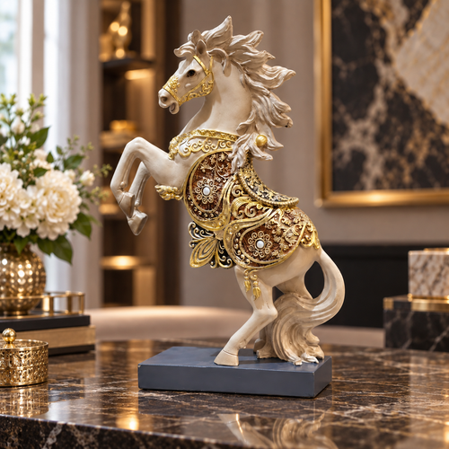 Imperial Rearing Horse Sculpture