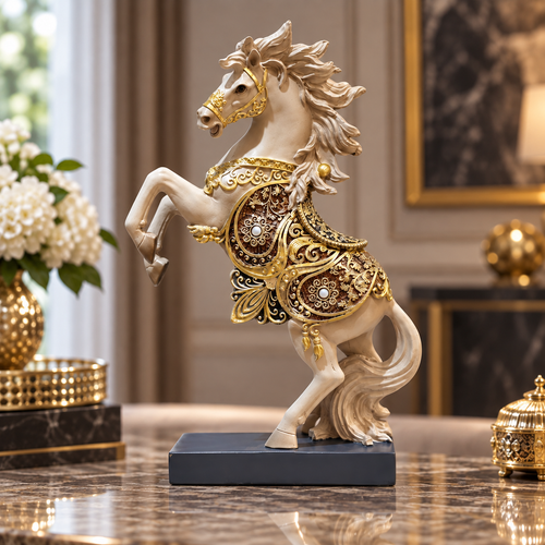 Imperial Rearing Horse Sculpture